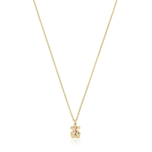 Tous Areia - Naszyjnik Z Żółtego Srebra Vermeil Z Kolorowymi Kamieniami - Tous