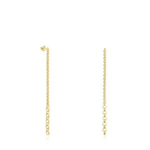 Tous Calin - Długie Kolczyki Z Żółtego Srebra Vermeil - Tous