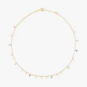 Tous Cool Joy - Naszyjnik Z Żółtego Srebra Vermeil Z Kamieniami Szlachetnymi I Półszlachetnymi - Tous Rozmiar