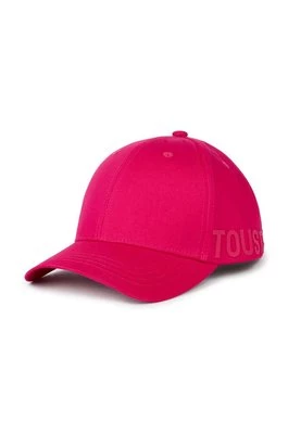 Tous czapka z daszkiem bawełniana kolor różowy gładka 2002040025