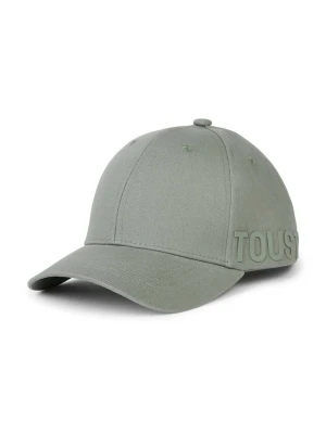 Tous czapka z daszkiem bawełniana Motif turkusowy