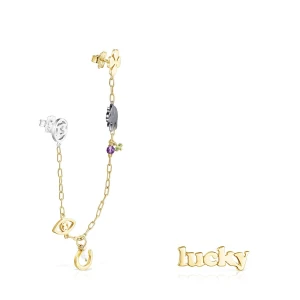 Tous Good Vibes - Kolczyki Z Żółtego Srebra Vermeil, Srebra I Ciemnego Srebra Z Kamieniami Szlachetnymi - Tous