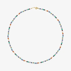 Tous Good Vibes - Naszyjnik Z Żółtego Srebra Vermeil Z Kamieniami Szlachetnymi - Tous Rozmiar