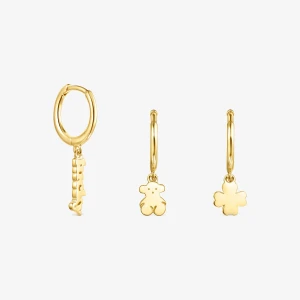 Tous Good Vibes - Zestaw Kolczyków Z Żółtego Srebra Vermeil - Tous Rozmiar