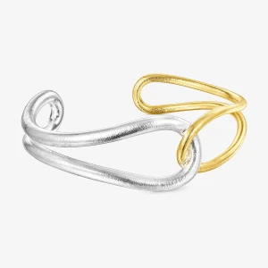 Tous Hav - Otwarta Bransoletka Z Żółtego Srebra Vermeil I Srebra - Tous Rozmiar