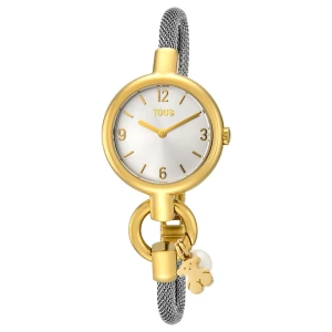 Zdjęcie produktu Tous Hold Charms - Zegarek Ze Stali Szlachetnej I Stali Szlachetnej W Kolorze Żółtego Złota Z Misiem I Perłą - Tous