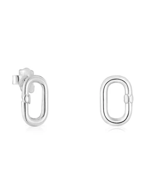 Tous kolczyki srebrne Hold Oval