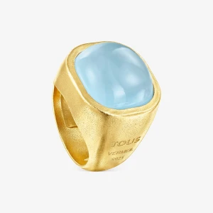 Tous Nattfall - Pierścionek Z Żółtego Srebra Vermeil Z Chacedonem - Tous