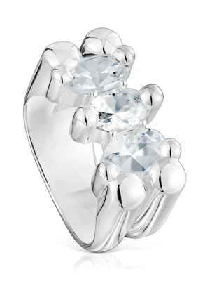 Tous pierścionek srebrny 12 Bold Bear Gem