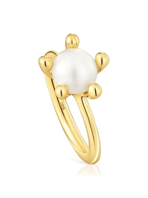 Tous pierścionek ze srebra pokrytego złotem 1004323312