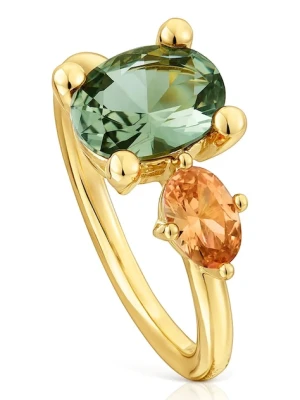 Tous pierścionek ze srebra pokrytego złotem Color Lab