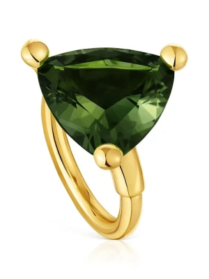 Tous pierścionek ze srebra pokrytego złotem Color Lab