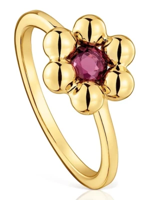 Tous pierścionek ze srebra pokrytego złotem Sugar Party