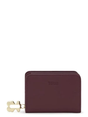Tous portfel skórzany FOLD damski kolor bordowy 2002306021