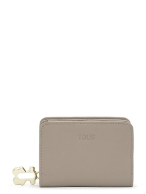 Tous portfel skórzany FOLD damski kolor szary 2002306044
