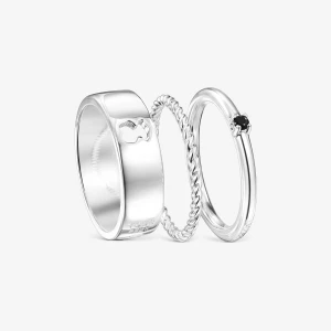 Tous Ring Mix - Zestaw Trzech Pierścionków Ze Srebra Ze Spinelem - Tous