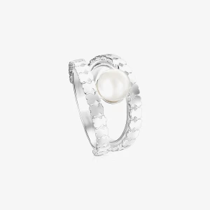 Tous Straight - Pierścionek Ze Srebra Z Perłą - Tous