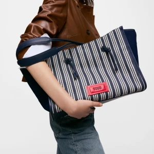 Duża Niebieska Żakardowa Torba Na Zakupy Tous Summer Holidays - Tous