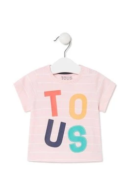 Tous t-shirt bawełniany dziecięcy kolor różowy