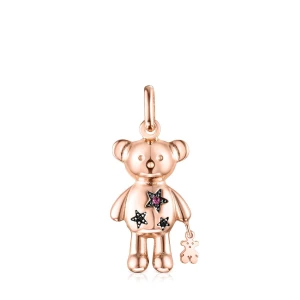 Zdjęcie produktu Tous Teddy Bear - Zawieszka Z Różowego Srebra Vermeil Ze Spinelami I Rubinami - Tous