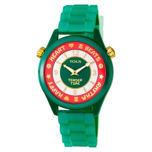 Tous Tender Time - Zegarek Ze Stali Szlachetnej Z Silikonowym Paskiem - Tous