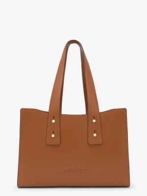 Tous torebka shopper damska z imitacji skóry brązowy