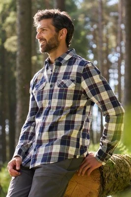 Trace – męska flanelowa koszula z długim rękawem - Blue Mountain Warehouse