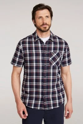 Trace — męska koszula flanelowa z krótkim rękawem - Blue Mountain Warehouse