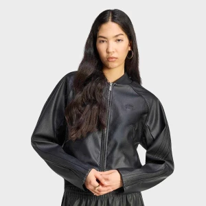 Pleather Superstar Tracktop adidas Originals czarny