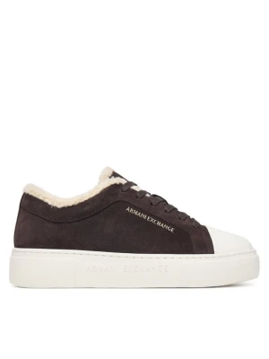 Trampki Armani Exchange XW003067 AF27450 U6032 Brązowy ciemny