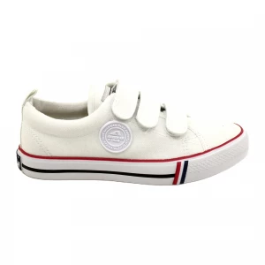 Trampki buty dziecięce na rzepy American Club LH63/22 White białe