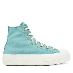 Trampki Converse Chuck Taylor All Star Lift Platform Gold A11495C Turkusowy