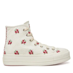 Trampki Converse Chuck Taylor All Star Lift Platform Rose Cross Stitch A13659C Biały