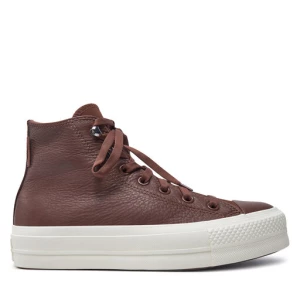 Trampki Converse Chuck Taylor All Star Lift Platform Water Repellent Leather A10362C Brązowy