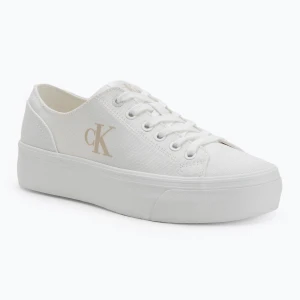 Trampki damskie Calvin Klein YW0YW01763 Vulc Flatform Low Cv MG triple bright white