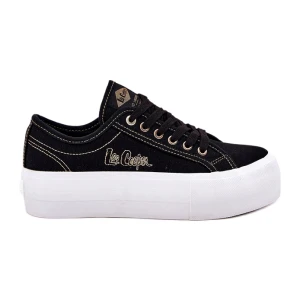 Trampki Damskie Materiałowe Na Platformie Lee Cooper LCW-25-31-3431L Czarne