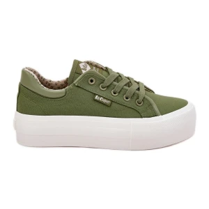 Trampki Damskie Na Platformie Lee Cooper LCW-25-31-3449L Zielone
