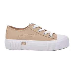 Trampki Damskie Na Platformie LEE Isla C Women Low 50251001 Beżowe beżowy