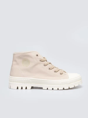 Trampki damskie wysokie beżowe OO274006 801 BIG STAR