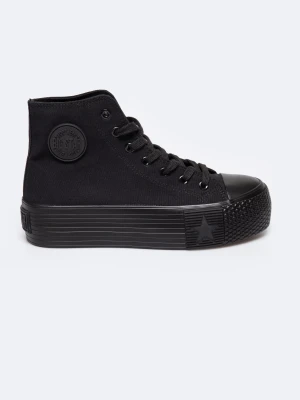 Trampki damskie wysokie czarne RR274742 906 BIG STAR