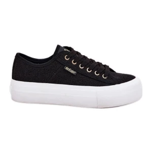 Trampki Damskie Z Koronką Lee Cooper LCW-25-31-3439L Czarne
