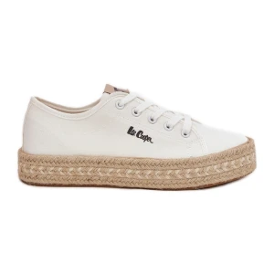 Trampki Damskie Z Plecionką Lee Cooper LCW-25-44-3217 Białe