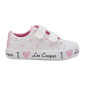 Trampki Dziewczęce Na Rzepy Lee Cooper LCW-25-02-3264K Białe