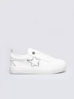 Trampki dziewczęce ze skóry ekologicznej białe KK374222 101 BIG STAR