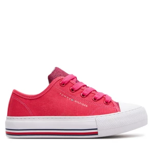 Trampki Tommy Hilfiger Low Cut Lace-Up Sneaker T3A9-33185-1687 M Różowy