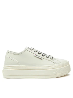 Trampki Tommy Jeans Foxing EN0EN02714 Écru Kremowy