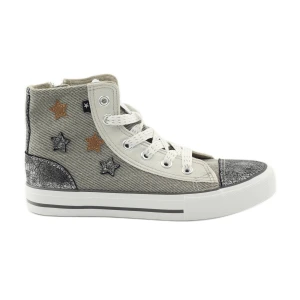 Trampki wiązane w gwiazdki szare Big Star 374068