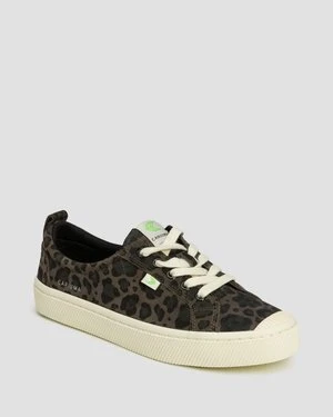 Trampki Ze Skóry Zamszowej Cariuma Oca Suede Black Jaguar Print
