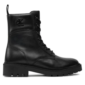 Trapery Calvin Klein Jeans Combat Boot Mid Zip Lth In Calf YW0YW01550 Czarny