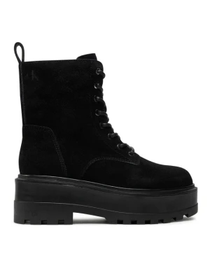 Trapery Calvin Klein Jeans Flatform Zip Laceup Mg S YW0YW01554 Czarny